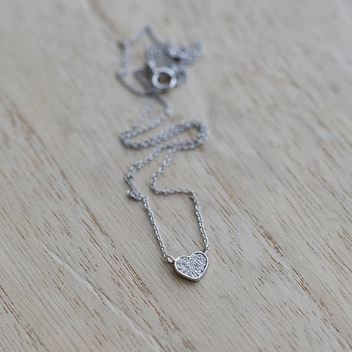 Diamant-Halskette in Herz-Form Sie