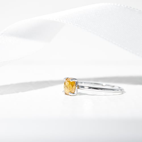Goldener Ring mit Salt and Pepper Diamanten Reeva