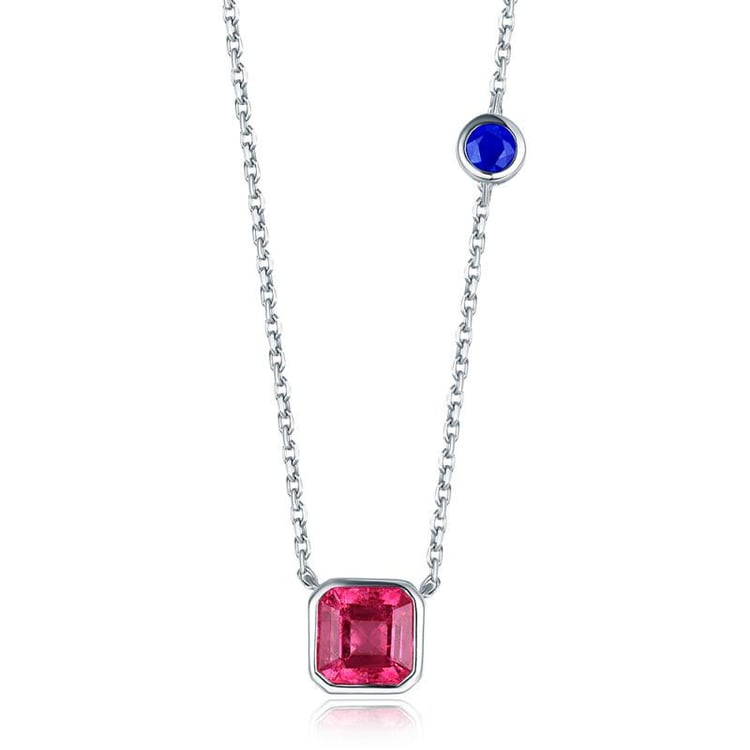Halskette mit Saphir