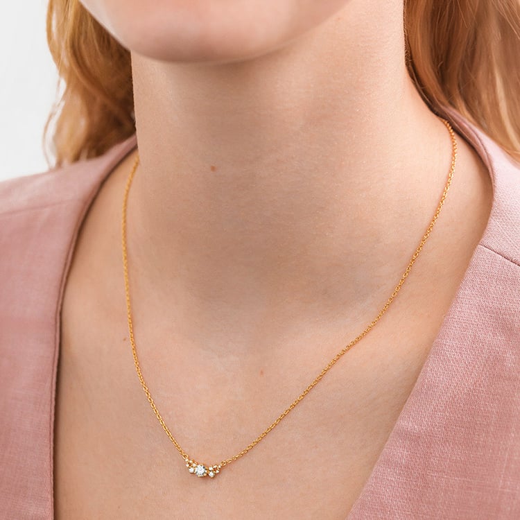 Cluster Halskette mit Lab Grown Diamanten Luna 153419