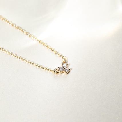 Halskette mit drei Lab Grown Diamanten Sharma