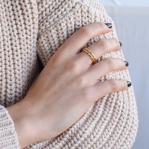 Doppelter Ring mit Lab Grown Diamanten Diklah