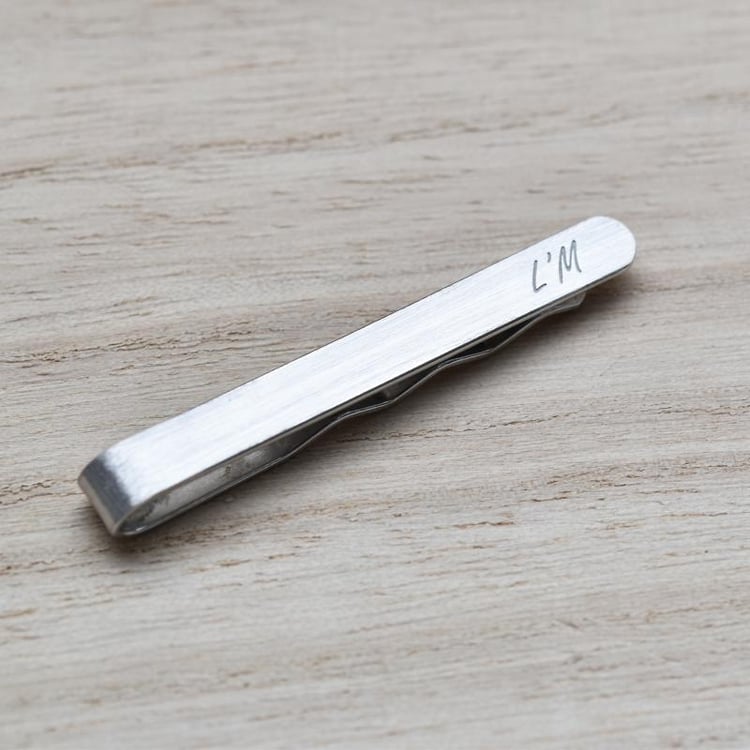 Silberne Krawatennadel mit personalisierter Gravur Draco 25707