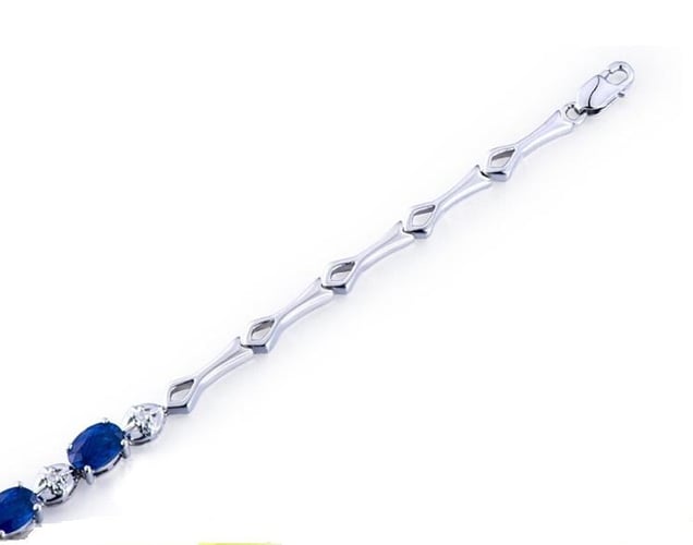 Goldenes Armband mit 3.01ct Saphiren und Diamanten Cheral