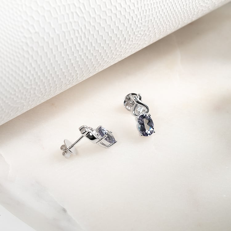 Ohrstecker mit Lab Grown Alexandriten und Zirkonia Orvelle 133298