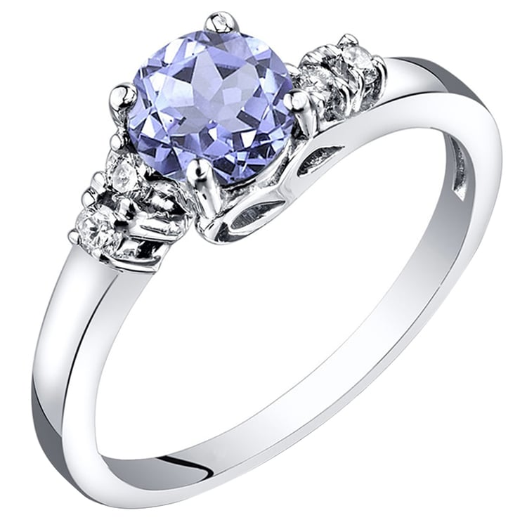 Goldring mit Tansanit und Diamanten Nagi