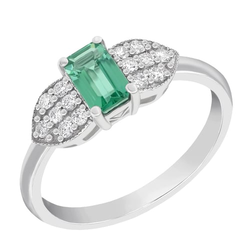 Ring mit Smaragd und Diamanten Tana