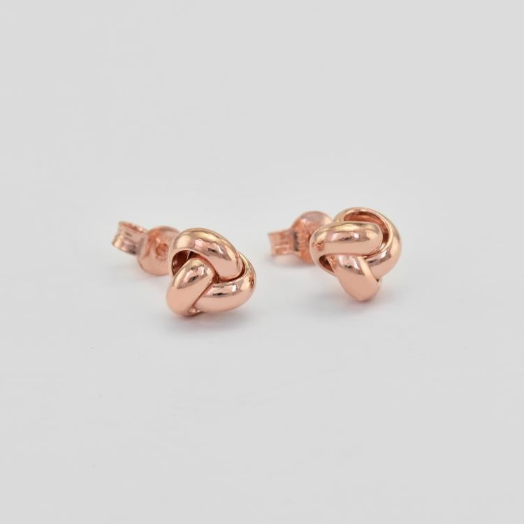 Goldene Ohrstecker in Knötchenform aus Roségold Nottedy 37307