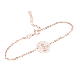Silbernes Armband Der Kleine Prinz mit Rose und Gravur
