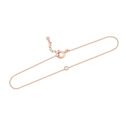 Silbernes minimalistisches Armband mit Mondstein Bonato