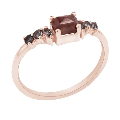 Ring mit Salt and Pepper Diamanten Jun