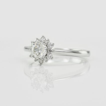 Goldener Verlobungsring mit Diamanten Condeh