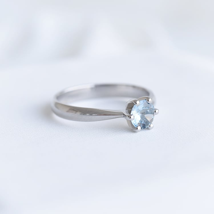 Verlobungsring mit Aquamarin Iravan 90396