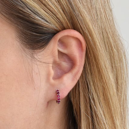 Ringohrringe mit Rubinen Patton