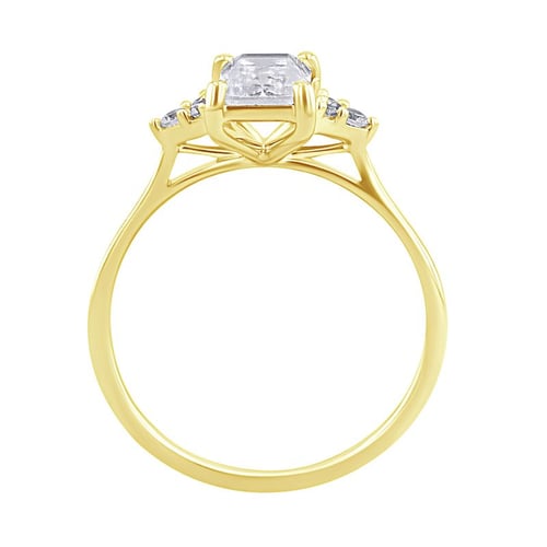 Verlobungsring mit Moissanit und Lab Grown Diamanten Miha