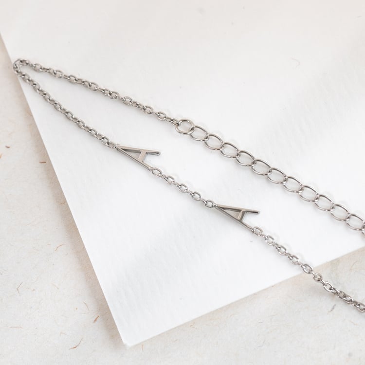 Silbernes Armband mit 2 Buchstaben Ihrer Wahl Annika 124525