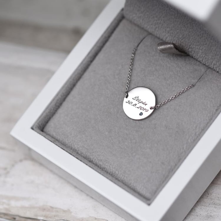 Armband aus Platin mit blauem Diamant und Gravur Shalek 70502