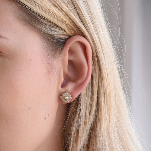 Wunderschöne Ohrstecker voll von Diamanten Jodene