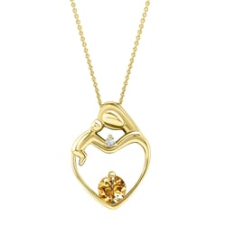 Anhänger Mutter und Kind mit Citrin und Diamant Ella