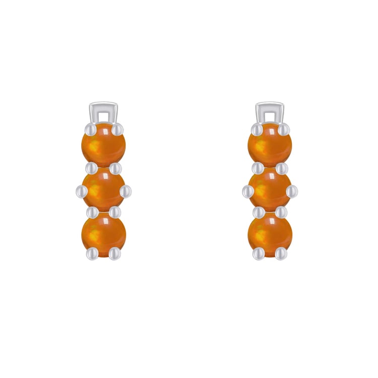 Silberohrringe mit orangenen Opalen Miuccia