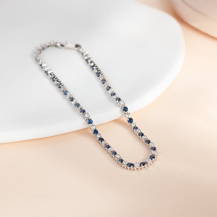 Tennisarmband mit Saphiren und Diamanten Kendrick 149071