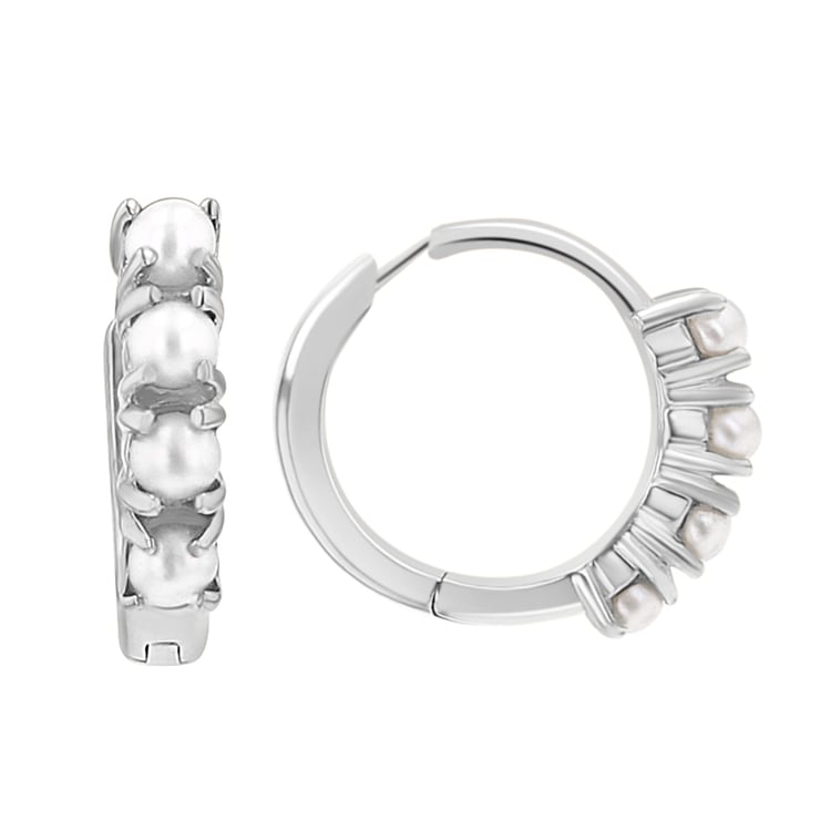 Runde goldene Ohrringe mit Perlen Bode 152469