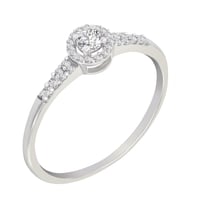Goldener Halo Ring mit Lab Grown Diamanten Mourise