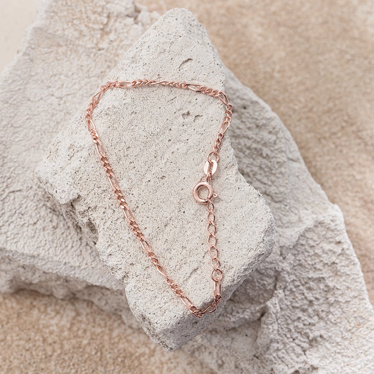 Silbernes Figaro Armband 18 cm 124455