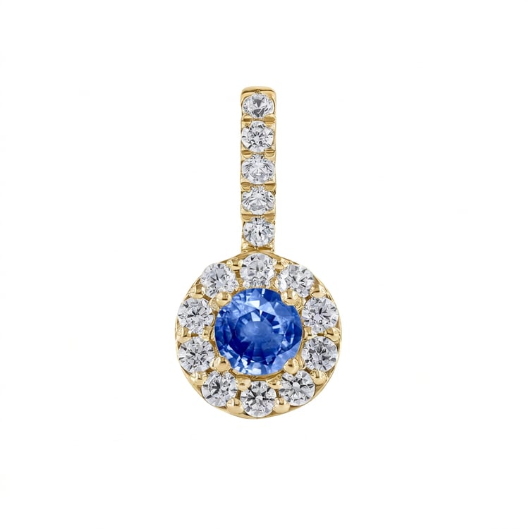 Eleganter Anhänger mit blauem Saphir und Lab Grown Diamanten Harvey 169443