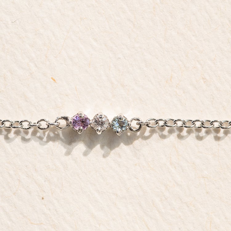 Silbernes Armband mit Amethyst, Saphir und Topas Joe 138030