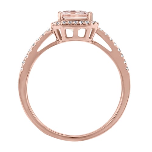 Goldener Verlobungsring mit Morganit und Diamanten Winki