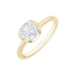 Verlobungsring mit Halblünette Diamanten Agrippa