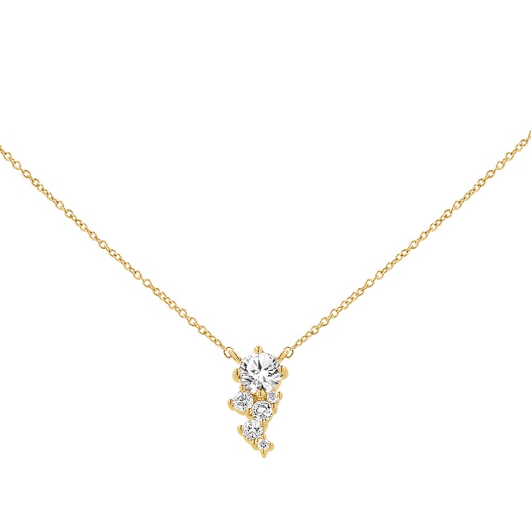 Cluster Kette mit Lab Grown Diamanten Barto