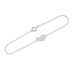 Goldarmband in Herzform mit Diamant und Gravur Nikole