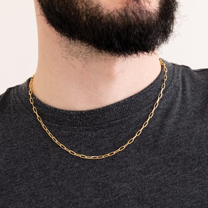 Massive Ankerkette in 50 cm aus 585er Gold