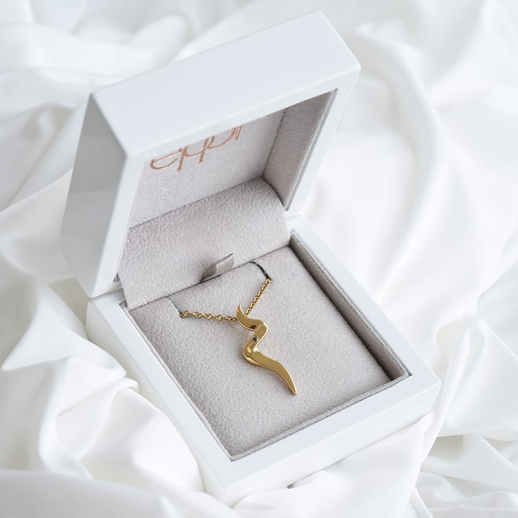 Silberner Anhänger mit blauem Diamanten Shanin 86222