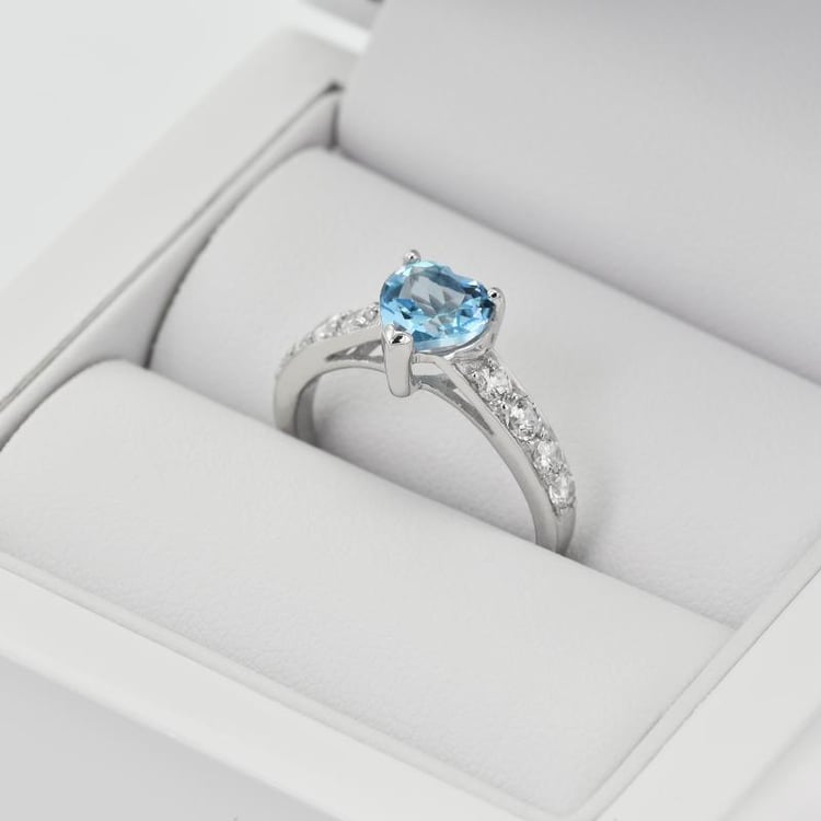 Silberring mit Blautopas Bailey 28855