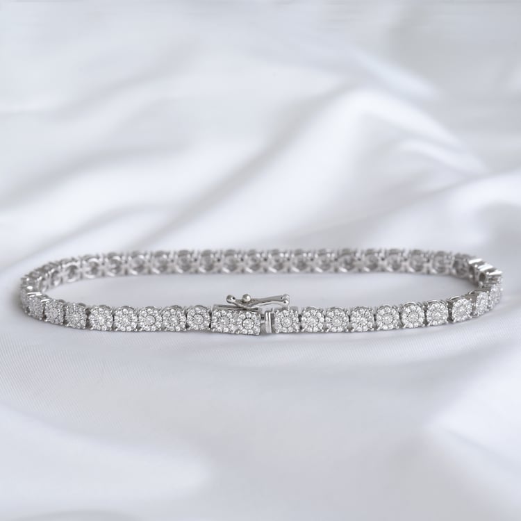 Silbernes Tennis Armband mit Lab Grown Diamanten Ramess 108026