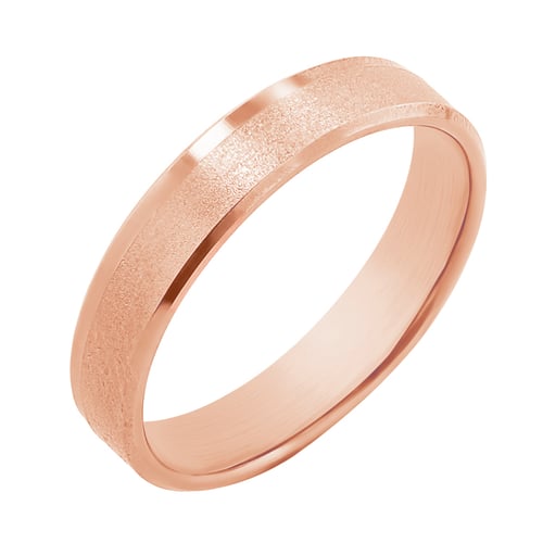 Eheringe aus mattem Gold mit glänzenden Rändern Kalea