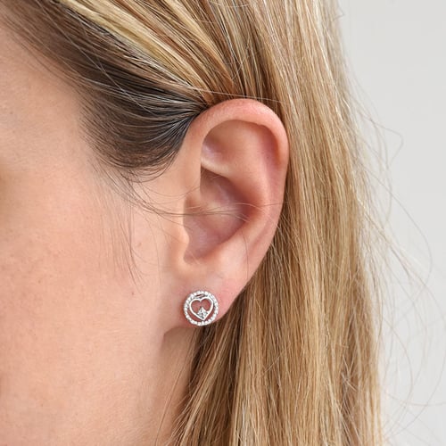 Romantische Ohrringe mit Diamanten Sofya