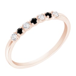 Ring mit schwarzen und weißen Diamanten Gianna