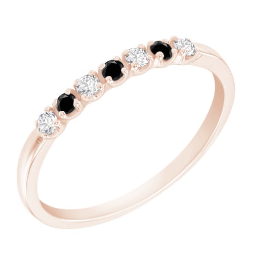 Ring mit schwarzen und weißen Diamanten Gianna
