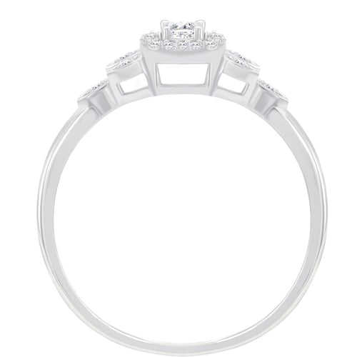 Goldring mit Diamant im Halo-Stil Avila