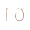 Goldene halbrunde Flexi Ohrringe mit Diamanten Streep