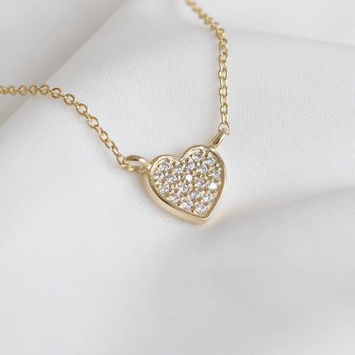 Diamant-Halskette in Herz-Form Sie