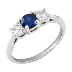 Verlobungsring mit Saphir und Diamanten Clark