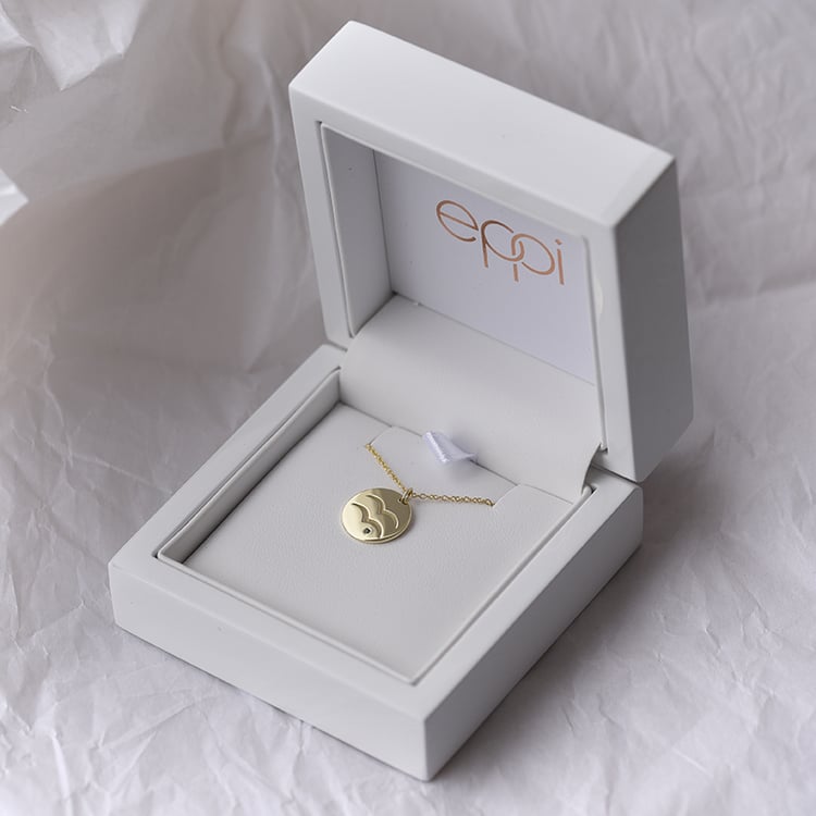Wassermann Sternzeichen Aquamarin Anhänger in Eppi-Geschenkbox 63325