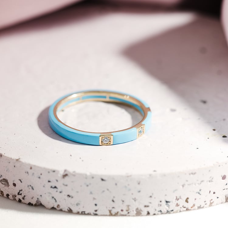 Ring aus Keramik mit Lab Grown Diamanten Jardan 121880