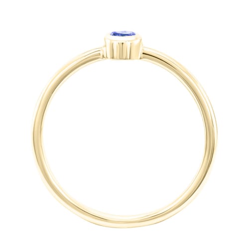 Minimalistischer Goldring mit Tansanit Emilien