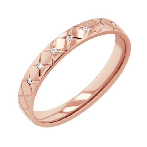 Atypische goldene Trauringe mit Diamanten Myron